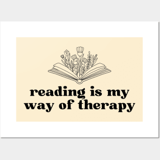 Reading Is My Therapy Posters and Art